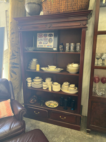 Solid Wood Dark Bookcase 158509.