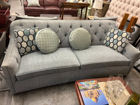 Grey Curved Tufted Sofa 152340.