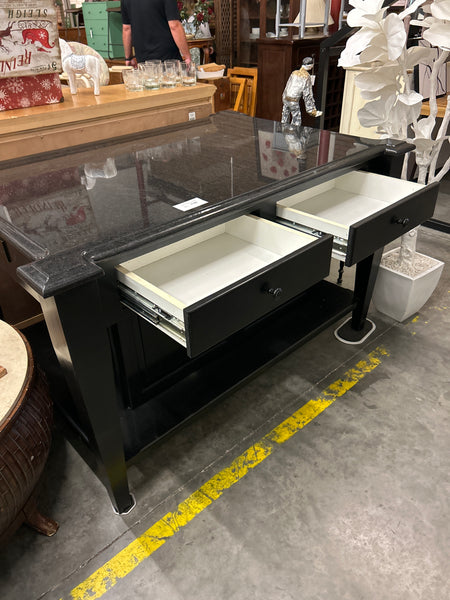 Large Black Granite Kitchen Island 166775.