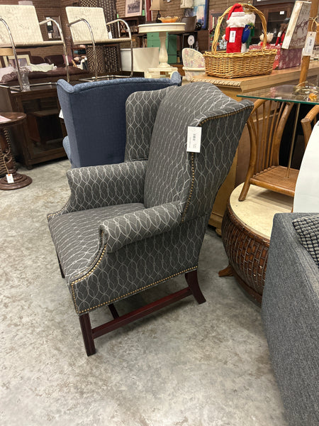 Grey Wingback Chair 167032.