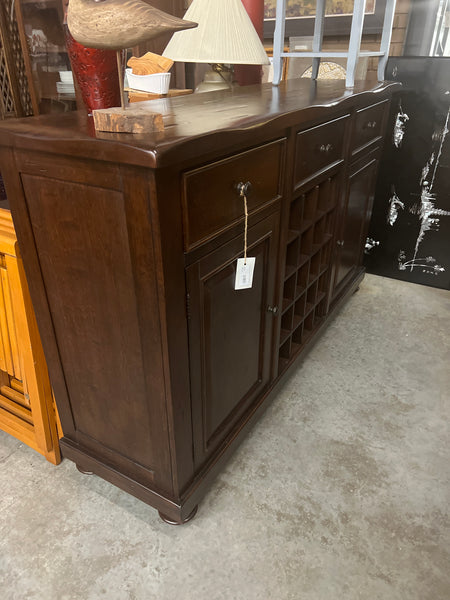 Dark Wood Wine Bar/Console 166584.
