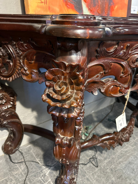 Hand Carved Mahogany Entryway Table 169112.