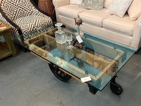 RH Glass Top Factory Top Coffee Table 143663.