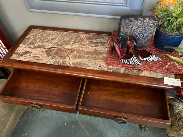 Marble Top Claw foot sofa table 151455.