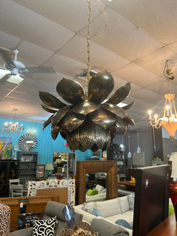 Mid Century Brass Lotus Chandelier 159621.