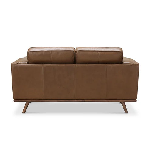 Genuine Leather Loveseat - Barberena 67" - Camel Brown 155849.