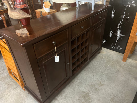 Dark Wood Wine Bar/Console 166584.