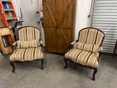 French Country Striped Chair (2 available) 163311.