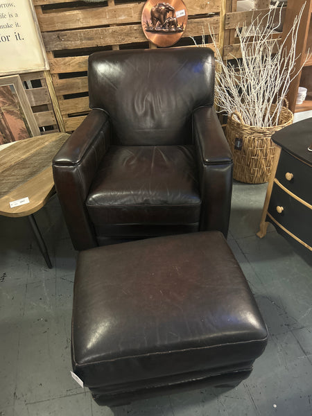Grain Leather Club Chair 165959.