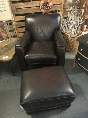Grain Leather Club Chair 165959.