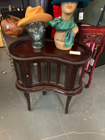 Antique Mahogany Curio Tea/Liquor Cabinet 169263.