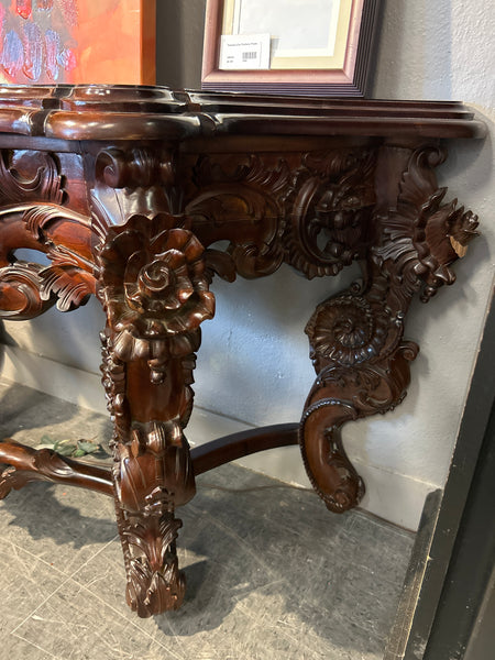 Hand Carved Mahogany Entryway Table 169112.