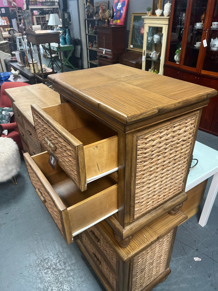 Wicker Nightstand Set of 2 168233.