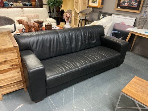 Black Leather Sofa 153277.