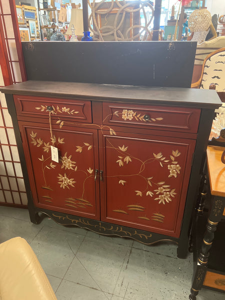 Asian Style Painted Console Cabinet 152469.