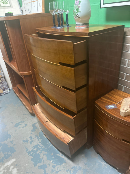 MCM Bow Front Chest of Drawers 166086.
