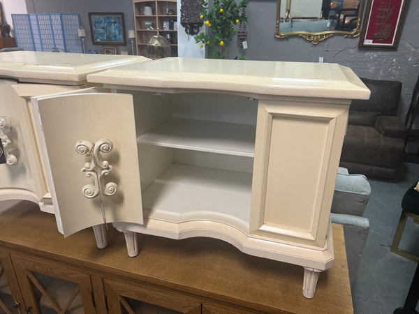 70s Cream Side Table / Nightstand (2 Available) 177589.