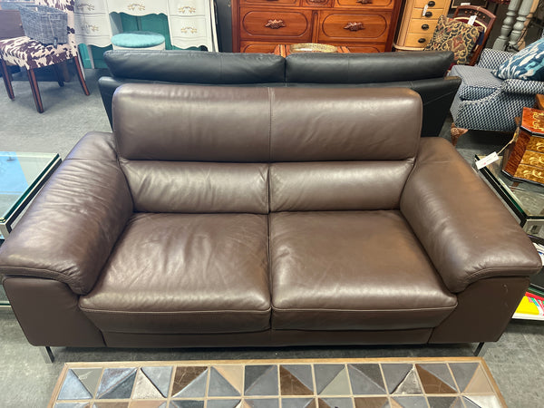 Leather Loveseat Italian 157064. (2 Available)