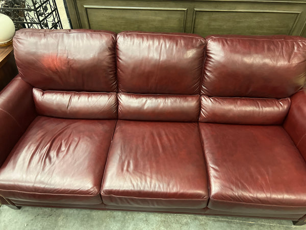 Burgundy Leather Sofa 154452.