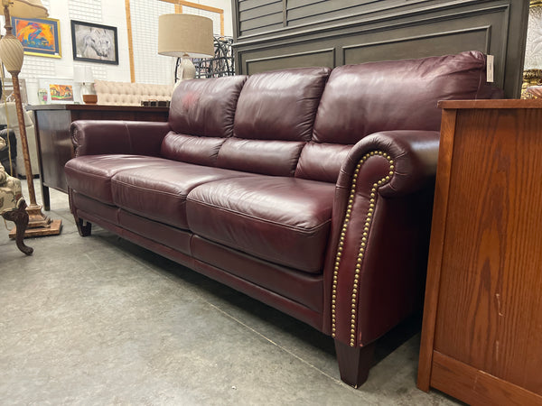 Burgundy Leather Sofa 154452.