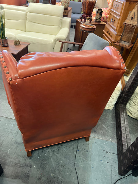 Rust Leather Power Recliner Hancock and Moore 152400.