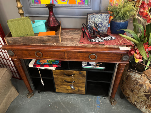 Marble Top Claw foot sofa table 151455.