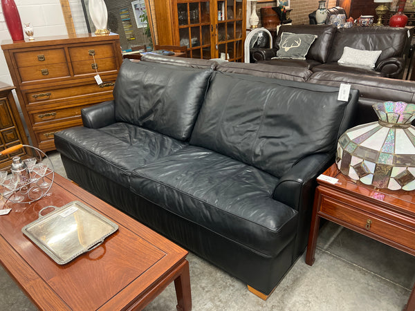 Black Leather Modern Sofa 158233.