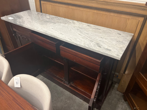 Dark wood Marble Top Buffet 174885.