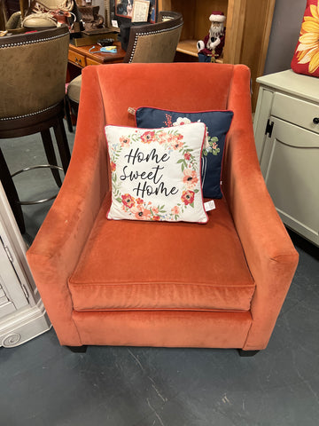 Orange Velvet Chair - Basset 154203.