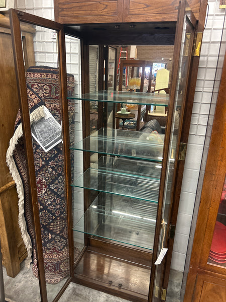 Tall Asian Glass Cabinet 167756.