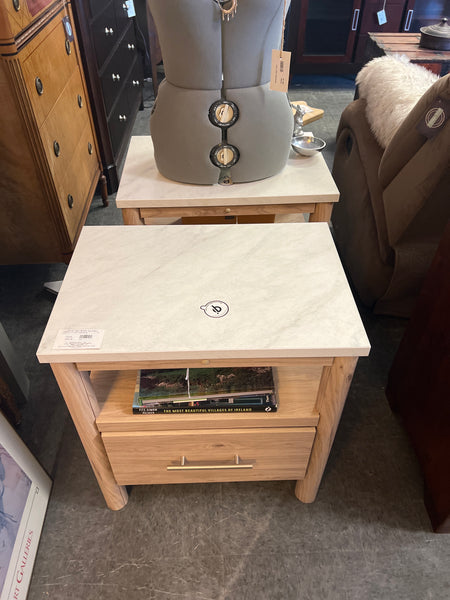 Ashley Faux Marble Top Nightstand - Set of 2 w/ wireless charging 161448.