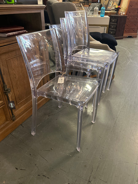 Set of 4 Acrylic Dining Chairs 167766.