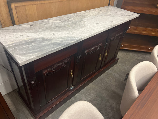 Dark wood Marble Top Buffet 174885.