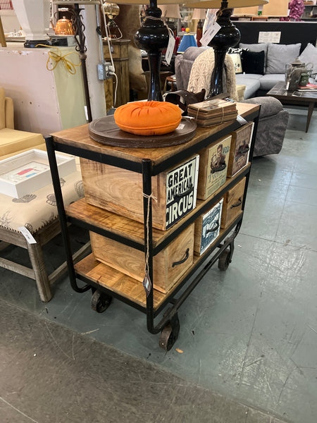 Industrial Rolling Cart w/ 6 Crates 156263.