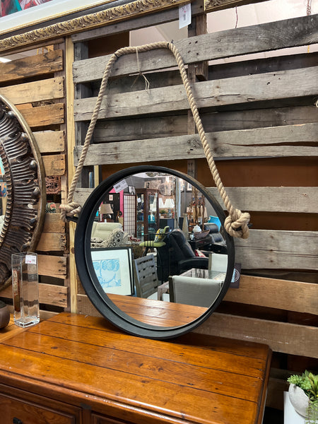 Restoration Hardware Mirror - Round w/ Rope 153139.