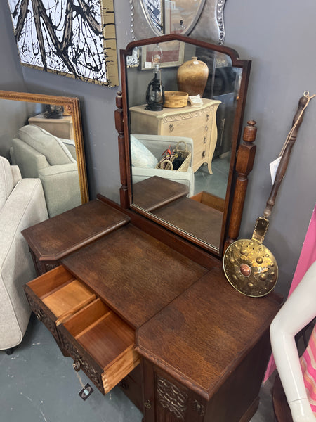 Antique Dark Wood Vanity 174294.