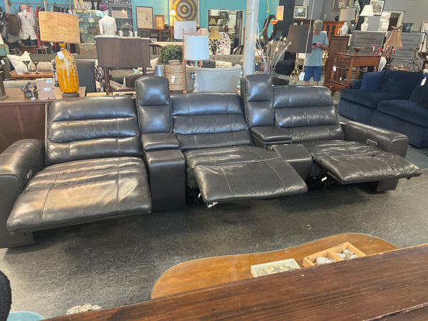 Charcoal Grey Reclining Sofa w/ electric 167752.