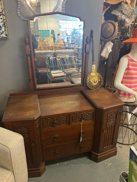 Antique Dark Wood Vanity 174294.