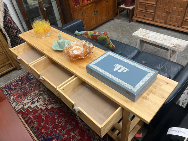 Long Butcher Block Table 168026.