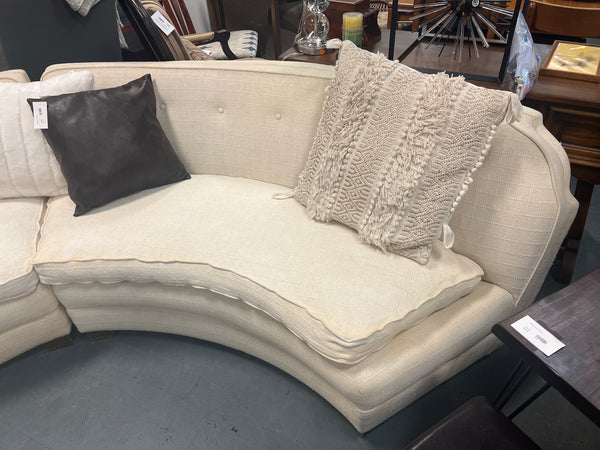 MCM White 2 pc Curved Sofa 173561.