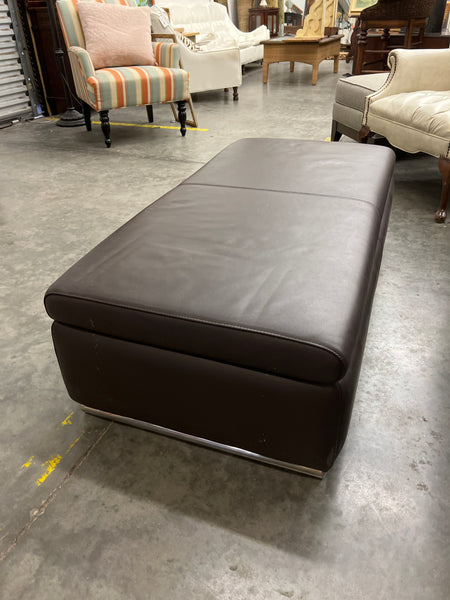 Brown Ottoman w storage 150633.