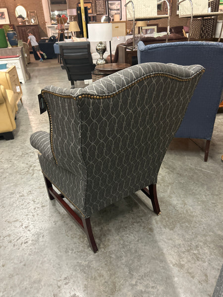 Grey Wingback Chair 167032.