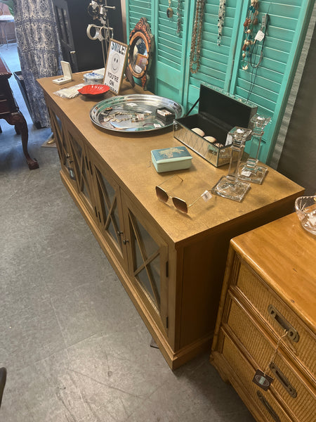 Ballard Design Console Table - Glass Doors 166648.