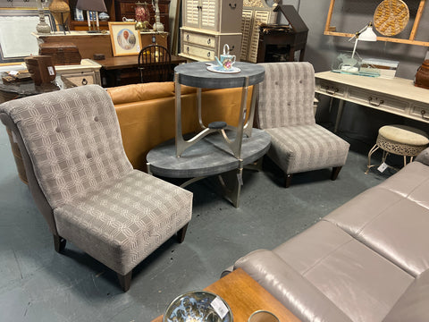 Grey Armless Evangelina Chair (2 available) 167537.