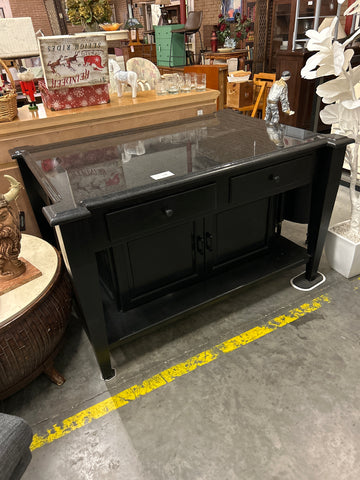 Large Black Granite Kitchen Island 166775.