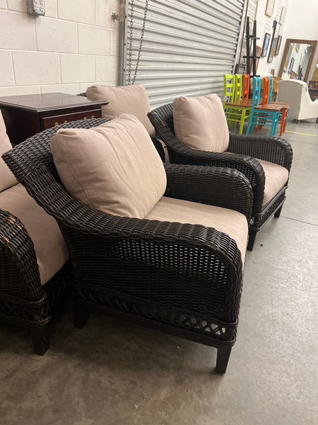 Wicker Patio Chair x2 Available 152765.