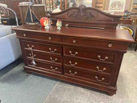 8 Drawer Dark Wood Dresser w/ Mirror 174831.