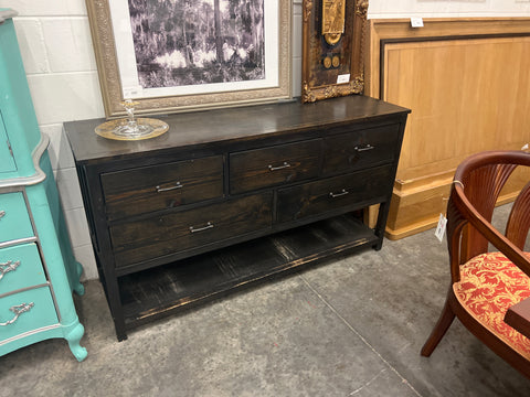 Rustic 6 Drawer Buffet- Black 170024.