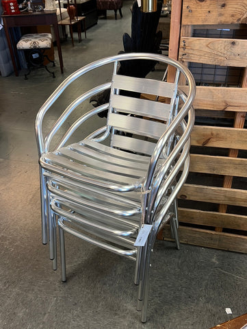Aluminum Stacking chairs set 4 145797.