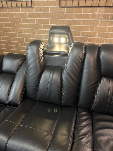 Black Electric Reclining Sofa 157163